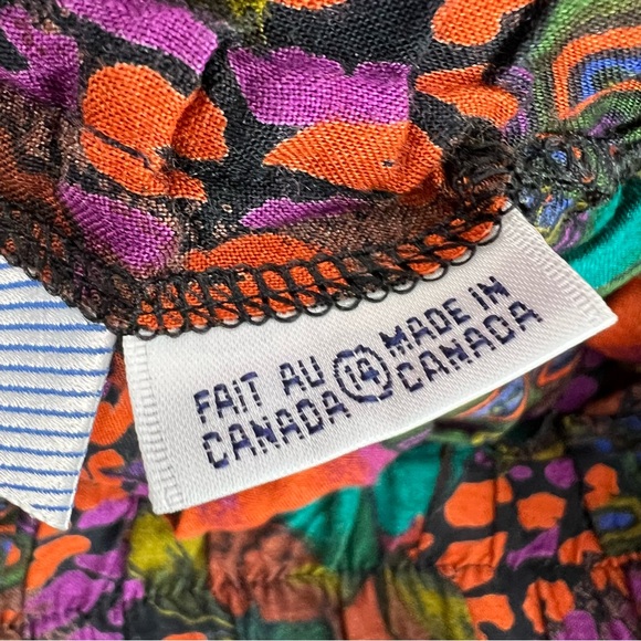 Lasile skirt long flowy vintage vibrant Colors Floral Multicolor Maxi Skirt - Picture 7 of 11